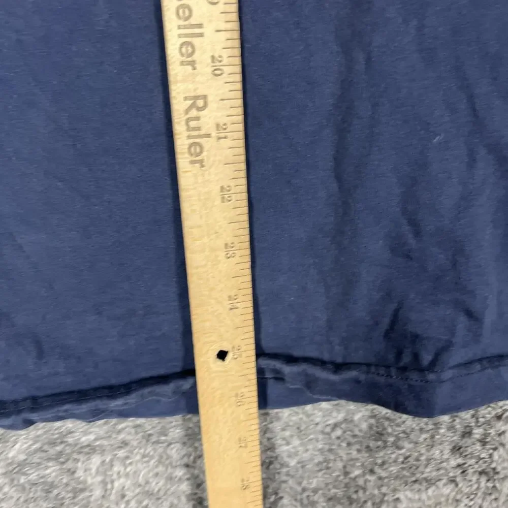The North Face Shirt Mens L Blue Short Sleeve Crew Neck Mountain Grid Graphic